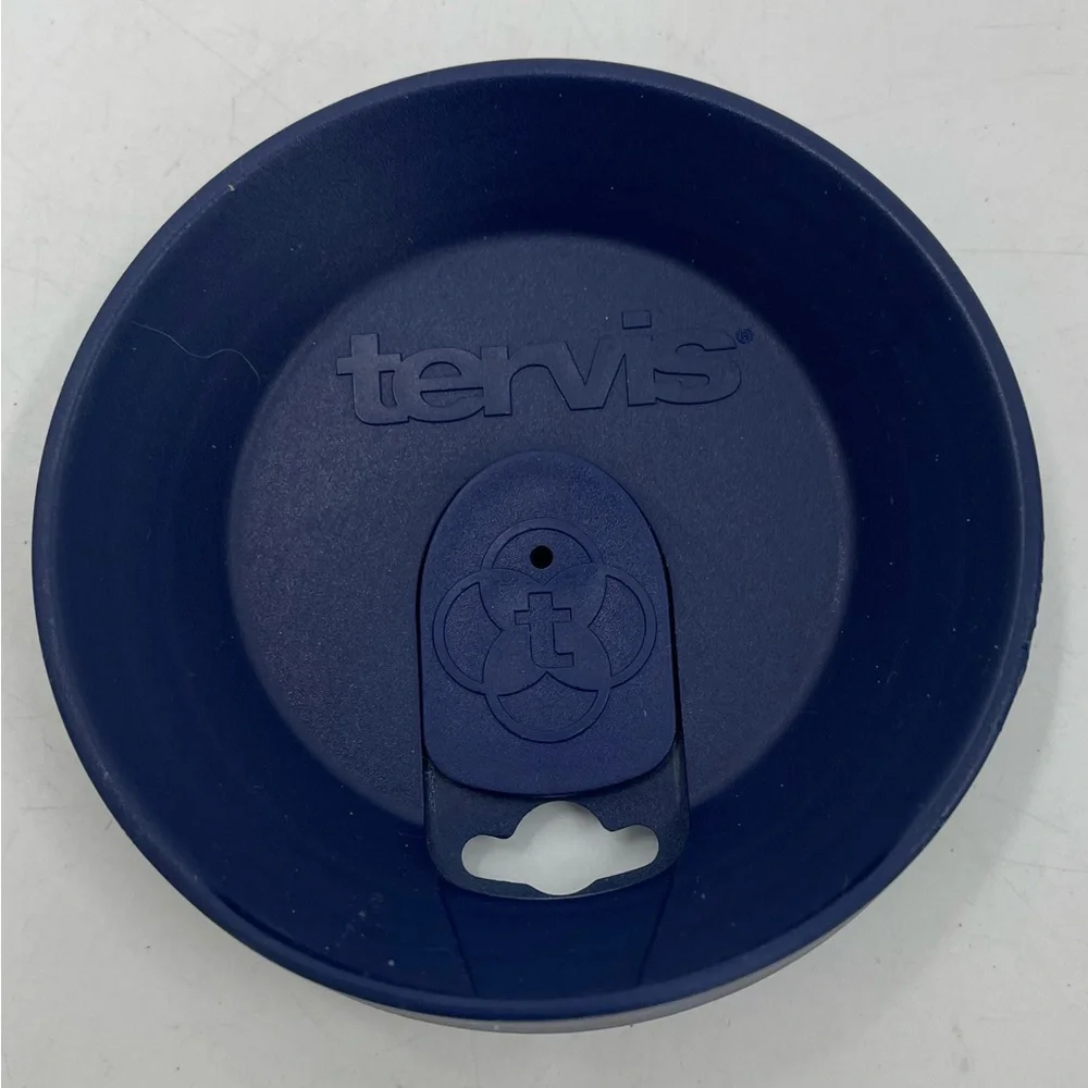 Tervis 24 oz Insulated Tumbler Blue Lid “#1‎ Dad” Blue Oval Embroidered Patch